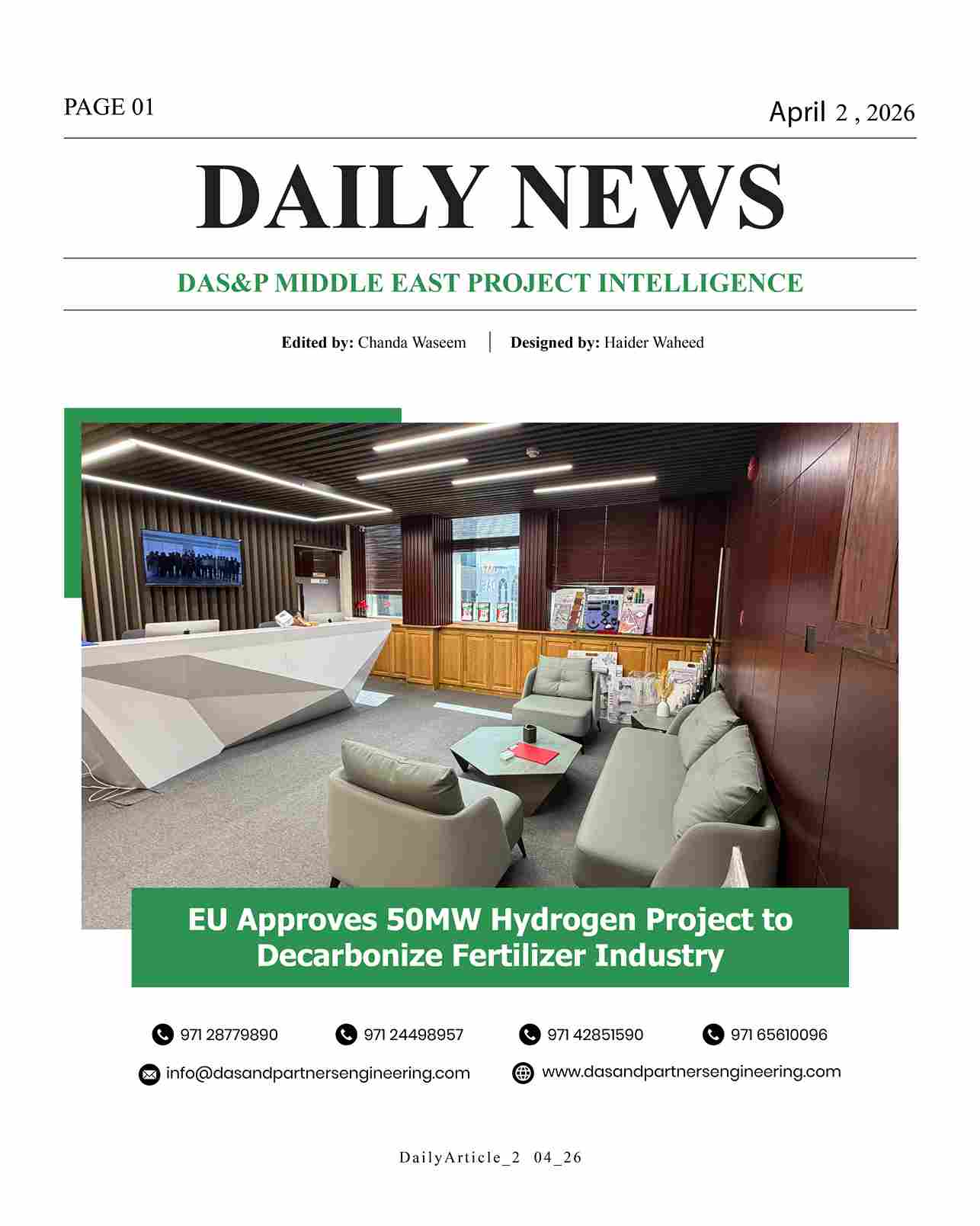 DAS Daily News April 2