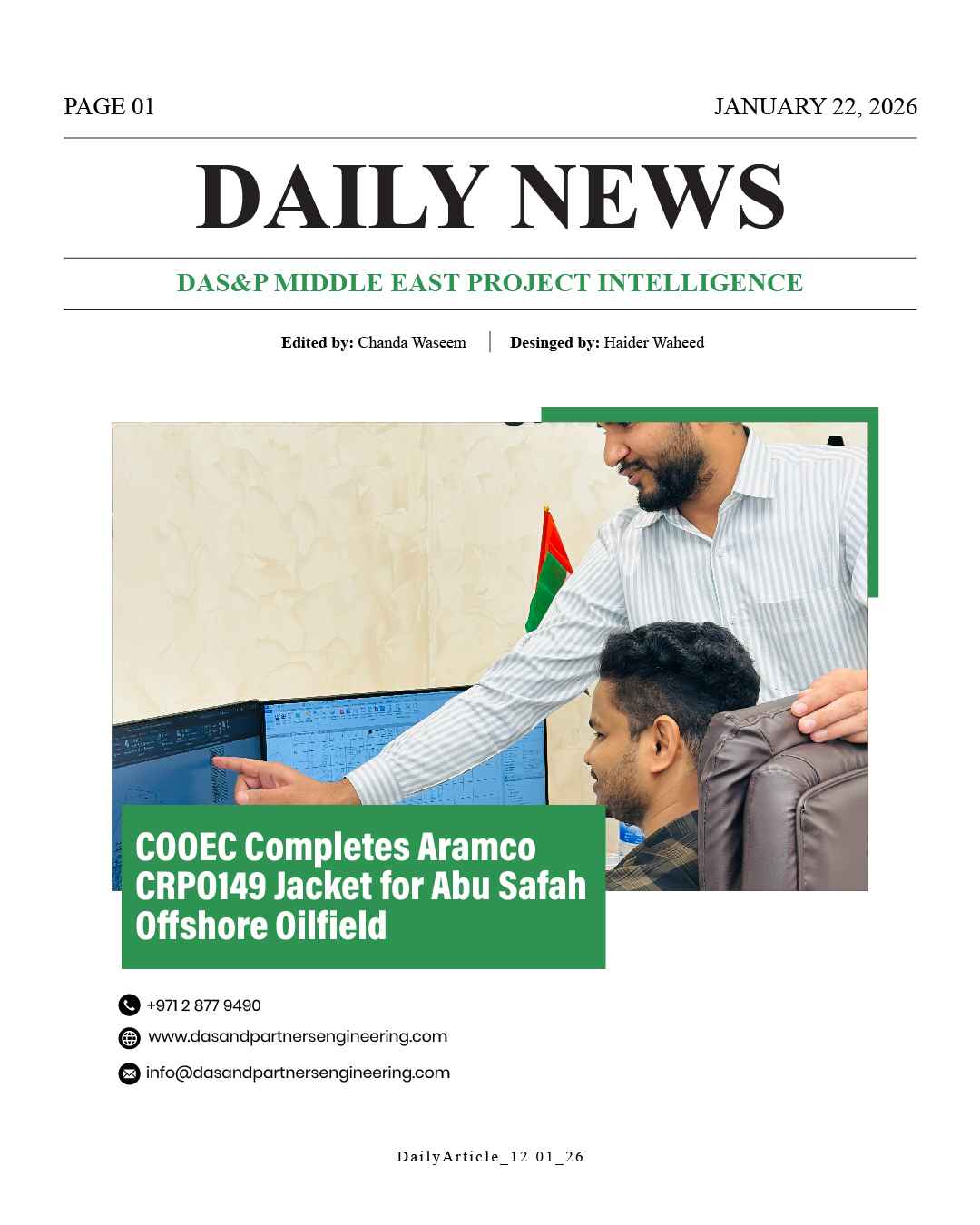 DAS Daily News January 22